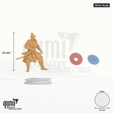 Assassin Yushin tabletop miniature (32mm Scale) - 101 mm tall, 25 mm base, 3+1 part assembly - DM Stash 3D print by Qumi