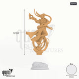 Zarinda Sorceress of Empty tabletop miniature (32mm) - 62 mm tall, 25 mm base, 1+1 part assembly - DM Stash 3D print by Qumi