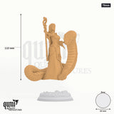 Zarya Sun Elf Snake Sorceress tabletop miniature (75mm) - 110 mm tall, 60 mm base - DM Stash 3D print by Qumi