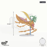 Dravon tabletop miniature (V1 assault) - 94 mm tall, 59 mm base, 8+1 part assembly - Rescale Miniatures 3D print by Qumi