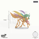 Dravon tabletop miniature (V2 attack) - 76 mm tall, 59 mm base, 8+1 part assembly - Rescale Miniatures 3D print by Qumi