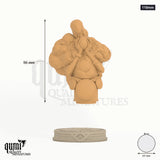 Drenial and Bermegoth Miniature Bust 110mm - colour-coded parts render, 96 mm tall, 1 body part, 65 mm round base