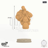 Drenial and Bermegoth Miniature Bust 75mm - colour-coded parts render, 67 mm tall, 1 body part, 46 mm round base