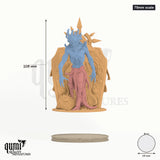 Elite the Primarch of the Radiant Seal Tabletop Miniatures 75mm scale - colour-coded parts render, 108 mm tall, 3 body parts, 68 mm round base