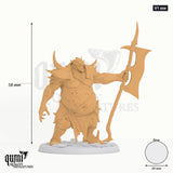 Humanoid Executioner tabletop miniature (V1 axe) - 58 mm tall, 39 mm base - Rescale Miniatures 3D print by Qumi