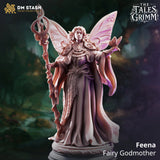 Feena – Fairy Godmother: fairy godmother tabletop miniature, designer preview from DM Stash's 'The Tales Grimm' release, 3D-printed in resin by Qumi