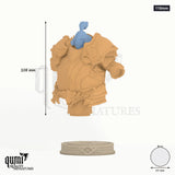 Fathon Miniature Bust 110mm - colour-coded parts render, 108 mm tall, 2 body parts, 65 mm round base