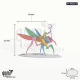 Fyrionis tabletop miniature (V1 Attack A) - 92 mm tall, 88 mm wingspan, 150x95 mm base - Rescale Miniatures 3D print by Qumi