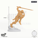 Ghoul Ravager tabletop miniature (Attack Jump) - 39 mm tall, 24 mm base - Rescale Miniatures 3D print by Qumi