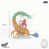Giant Scorpion Amenti Legion tabletop miniature (Attack) - 83 mm tall, 59 mm base - Rescale Miniatures 3D print by Qumi