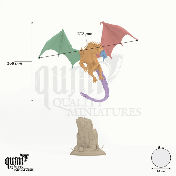Dragon Gintharax Adult Silver Dragon Tabletop Miniature Messbild