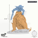 Goblin Buletteers tabletop miniature (King) - 61 mm tall, 49 mm base, 2+1 part assembly - Rescale Miniatures 3D print by Qumi