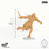 Undead Graveward Legion Tabletop-Miniatur (Attack 75) - 71 mm hoch, 31 mm Base - Rescale Miniatures 3D-Druck von Qumi