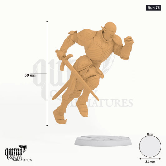 Undead Graveward Legion Tabletop-Miniatur (Run 75) - 58 mm hoch, 31 mm Base - Rescale Miniatures 3D-Druck von Qumi