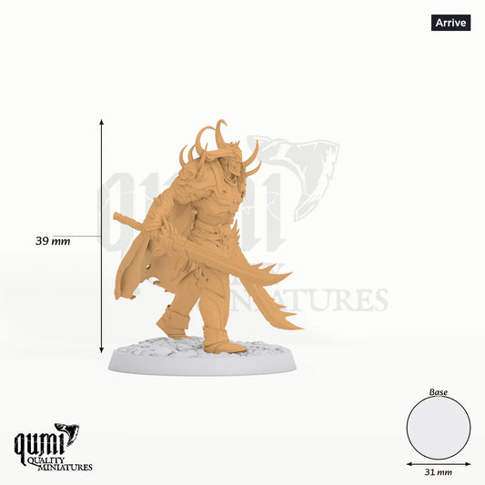 Humanoid Warrior Hell Forged Legion Tabletop-Miniatur (Arrive) - 39 mm hoch - Rescale Miniatures 3D-Druck von Qumi