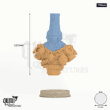 High Prophet Karhardas Miniature Bust 110mm - colour-coded parts render, 125 mm tall, 2 body parts, 65 mm round base