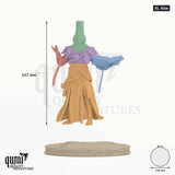 High Prophet Karhardas Tabletop Miniature XL Size - colour-coded parts render, 167 mm tall, 5 body parts, 138 mm round base