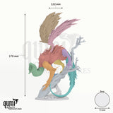 Hollow Vulture tabletop miniature - 178 mm tall, 122 mm wingspan, 73 mm base - Rescale Miniatures 3D print by Qumi