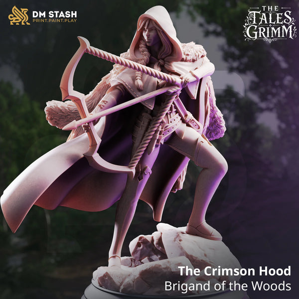 Human Rogue Tabletop Miniature – The Crimson Hood | Qumi