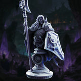 Ardent Silathin – Knight of the Waxing Moon: drow knight tabletop miniature, designer preview from DM Stash's 'Irinax' release, 3D-printed in resin by Qumi