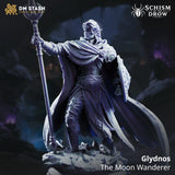 Glydnos – The Moon Wanderer: drow wanderer tabletop miniature, designer preview from DM Stash's 'Irinax' release, 3D-printed in resin by Qumi