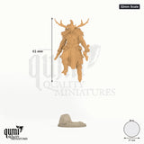 Worfar Miniature Bust 32mm Scale - colour-coded parts render, 61 mm tall, 1 body part, 27 mm round base