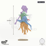The Halo Castellan 150mm scale - colour-coded parts render, 214 mm tall, 5 body parts, 76 mm round base