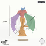 Maeroth Wing of Torment 150mm scale - colour-coded parts render, 292 mm tall, 5 body parts, 102 mm round base
