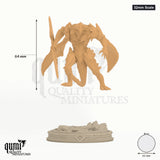Irgren 32mm Scale - colour-coded parts render, 64 mm tall, 1 body part, 62 mm round base