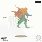 Savarkar - To XL Size 75mm Scale - colour-coded parts render, 101 mm tall, 4 body parts, 53 mm round base