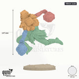 Aerithrian Wind Defender - To L Size 150mm scale - colour-coded parts render, 147 mm tall, 4 body parts, 106 mm round base