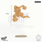 Aerithrian Wind Defender - To L Size 32mm Scale - colour-coded parts render, 37 mm tall, 1 body part, 26 mm round base