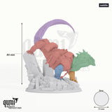 Immortal General & Lizard tabletop miniature (saddle) - 80 mm tall, 73 mm base - Rescale Miniatures 3D print by Qumi