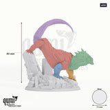 Immortal General & Lizard tabletop miniature (wild) - 80 mm tall, 73 mm base - Rescale Miniatures 3D print by Qumi