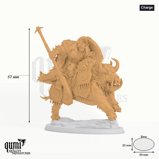 Immortal Vanguard tabletop miniature (Charge) - 57 mm tall, 59x35 mm base - Rescale Miniatures 3D print by Qumi
