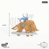 Iron Hell Rider tabletop miniature (Breakout) - 62 mm tall, 88x52 mm base - Rescale Miniatures 3D print by Qumi