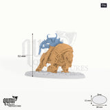 Iron Hell Rider tabletop miniature (Cry) - 52 mm tall, 88x52 mm base, 2+1 part assembly - Rescale Miniatures 3D print by Qumi