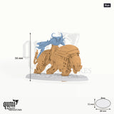 Iron Hell Rider tabletop miniature (Run) - 56 mm tall, 88x52 mm base, 2+1 part assembly - Rescale Miniatures 3D print by Qumi