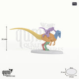 Jurassic Velociraptor tabletop miniature (Cry) - 36 mm tall, 59x35 mm base - Rescale Miniatures 3D print by Qumi