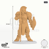 Humanoid Fighter the Leonin Triad Tabletop-Miniatur (Chief) - 69 mm hoch, 49 mm Base - Rescale Miniatures 3D-Druck von Qumi