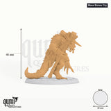 Lizardman Champion Dreadscale Dragon tabletop miniature (Mace Bones Cry) - 45 mm tall - Rescale Miniatures 3D print by Qumi