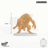 Lizardman Champion Dreadscale Dragon tabletop miniature (Mace Bones Guard) - 42 mm tall - Rescale Miniatures 3D print by Qumi