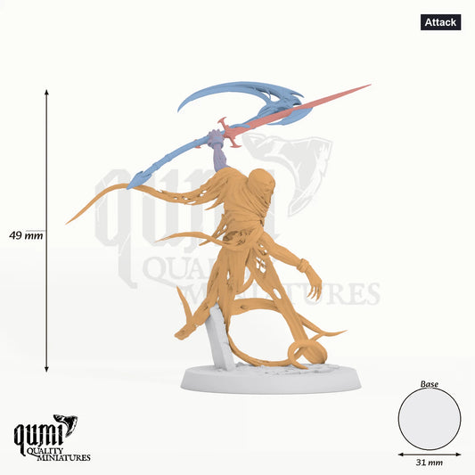 Masked Ghost Tabletop-Miniatur (Attack) - 49 mm hoch, 31 mm Base - Rescale Miniatures 3D-Druck von Qumi