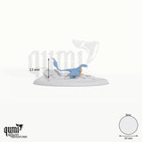 Microraptor Nest tabletop miniature - 13 mm tall, 50 mm base, 2+1 part assembly - Rescale Miniatures 3D print by Qumi