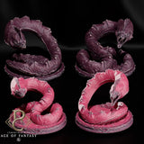 Morzagh's Fangs – Serpent Familiars: giant serpent tabletop miniature, designer preview from Parasite Collectibles's 'October 2026' release, 3D-printed in resin by Qumi (view 2)
