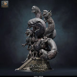False Hydra – Mind-Warping Aberration: false hydra tabletop miniature, designer preview from Rescale Miniatures's 'Oktober 2026' release, 3D-printed in resin by Qumi (view 3)
