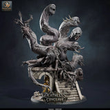 False Hydra – Mind-Warping Aberration: false hydra tabletop miniature, designer preview from Rescale Miniatures's 'Oktober 2026' release, 3D-printed in resin by Qumi (view 6)