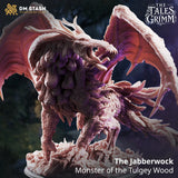 The Jabberwock – Monster of the Tulgey Wood: monster tabletop miniature, designer preview from DM Stash's 'The Tales Grimm' release, 3D-printed in resin by Qumi