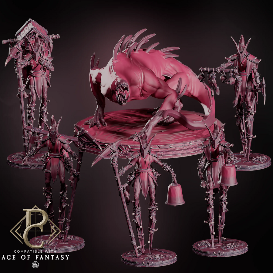 The Miremaw – Swamp Beast: swamp beast tabletop miniature, designer preview from Parasite Collectibles's 'September 2026' release, 3D-printed in resin by Qumi