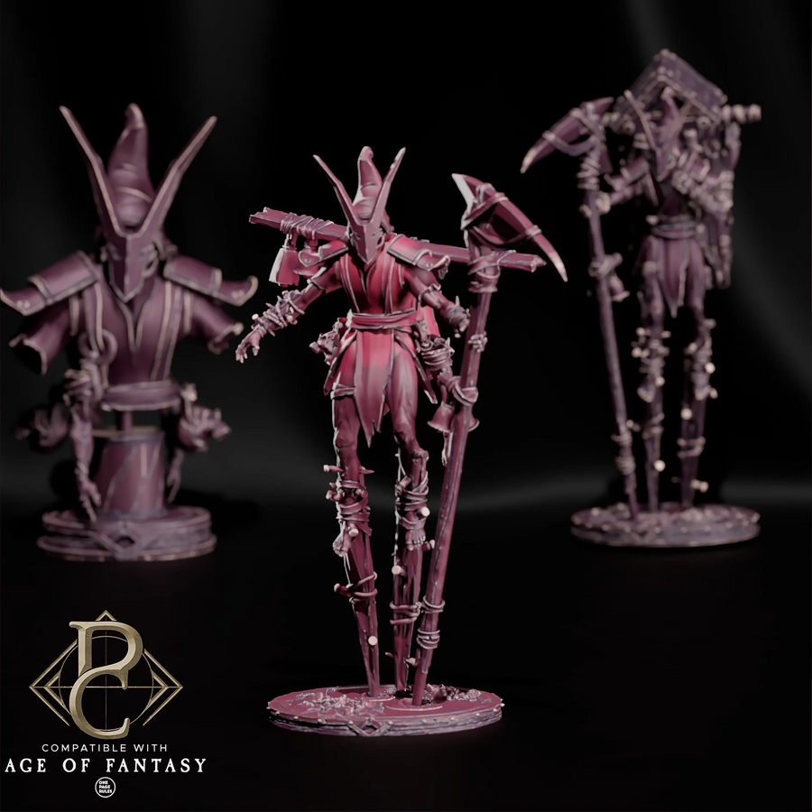 Vorl, the Flesh-Toller – Hooded Bell-Toller: hooded bell-toller tabletop miniature, designer preview from Parasite Collectibles's 'September 2026' release, 3D-printed in resin by Qumi
